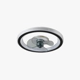 Simple Round Black Ceiling Light with Fan